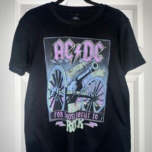 ACDC 2021 branded Black T-shirt.  “For those about to Rock.”